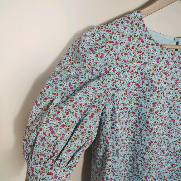Hyacinth House Tuckernuck Puff  Blouse Top Floral Ditsy Romantic Feminine Small - Picture 5 of 10